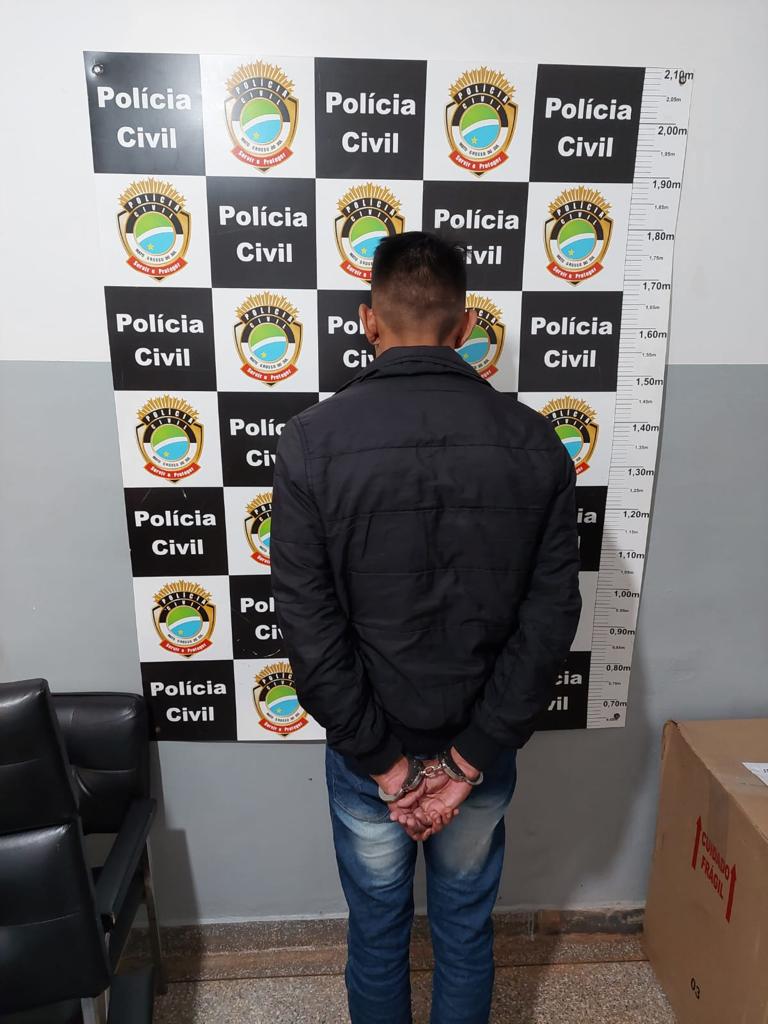 Polícia Civil prende autor de homicídio qualificado e tentativa de feminicídio ocorrido em Fátima do Sul