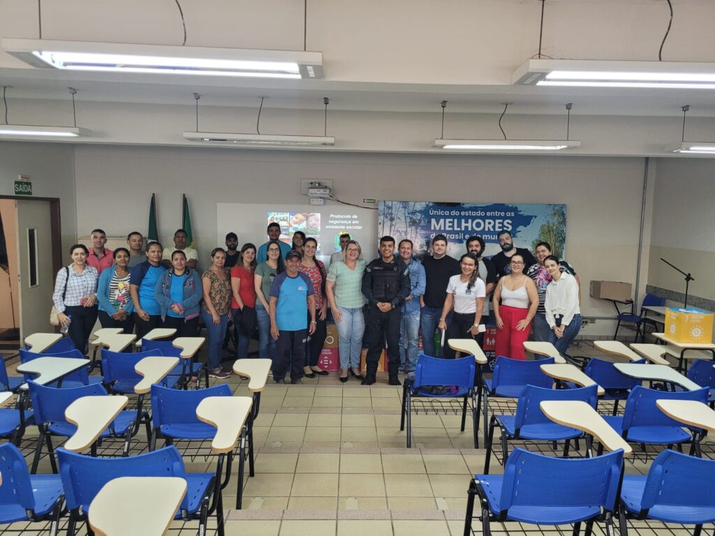 Polícia Militar realiza mais uma palestra de capacitação do protocolo de emergência aos profissionais de educação da UFMS Campus Coxim