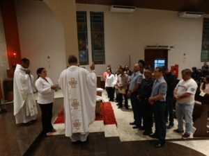 Polícia Militar participa de missa em prol à Segurança Pública durante Festa da Trezena