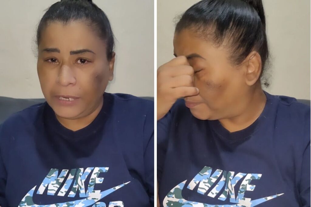 MC Katia choro, pedindo ajuda