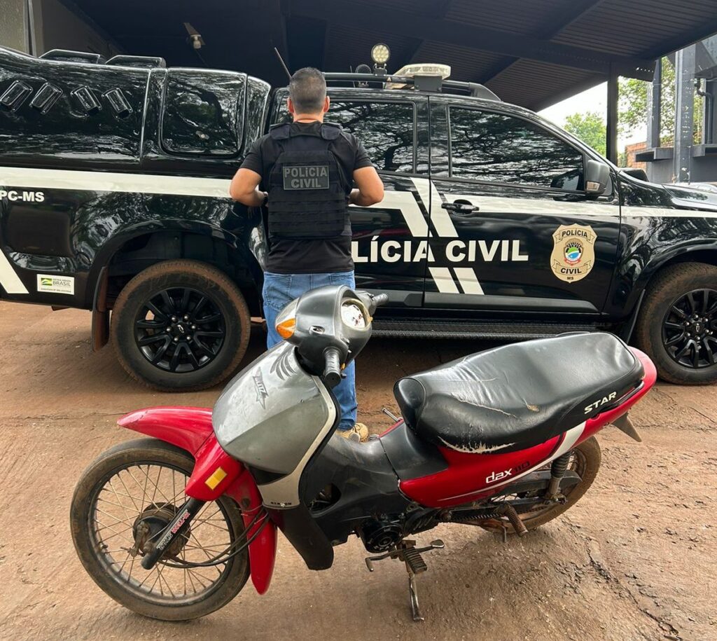 Polícia Civil recupera motocicleta furtada e prende o receptador em Ponta Porã