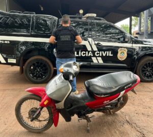 Polícia Civil recupera motocicleta furtada e prende o receptador em Ponta Porã