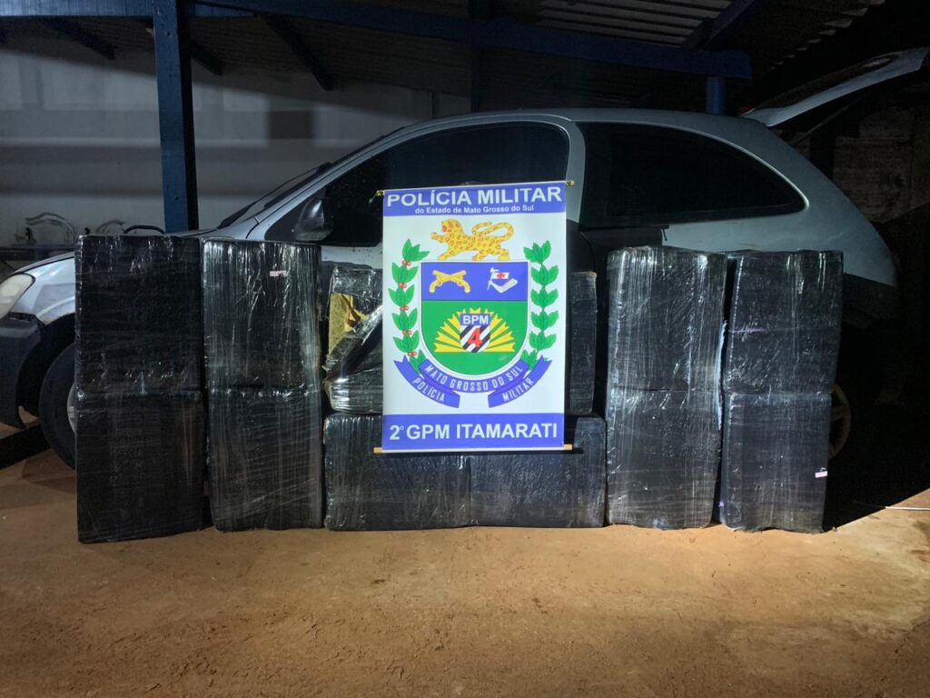 Polícia Militar do Distrito de Nova Itamarati apreende 402 quilos de maconha