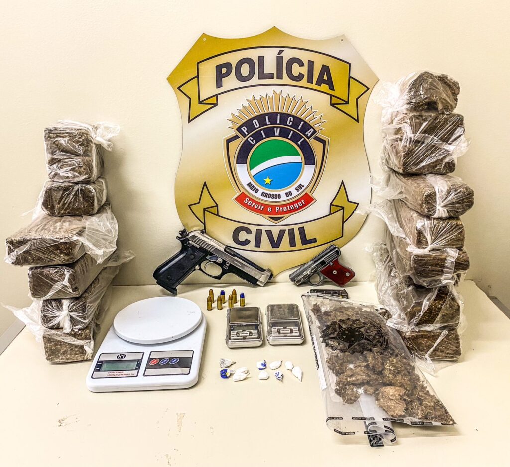 OPERAÇÃO “ARGOS PANOPTES” – Polícia Civil apreende quatro adolescentes infratores envolvidos em atos infracionais análogos ao crime de roubo a veículo e prende dois adultos em flagrante por tráfico de drogas e porte de arma de calibre restrito em Naviraí