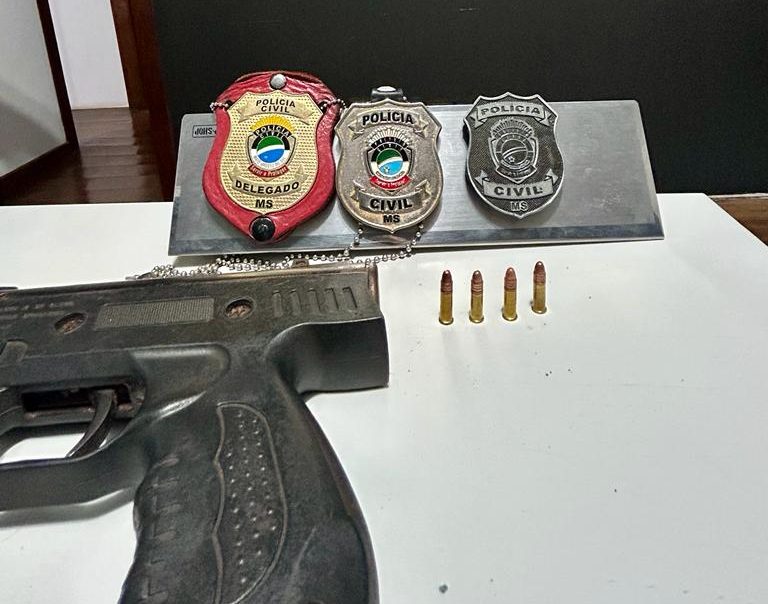 Polícia Civil prende autor de estupro e porte ilegal de arma de fogo em Caarapó