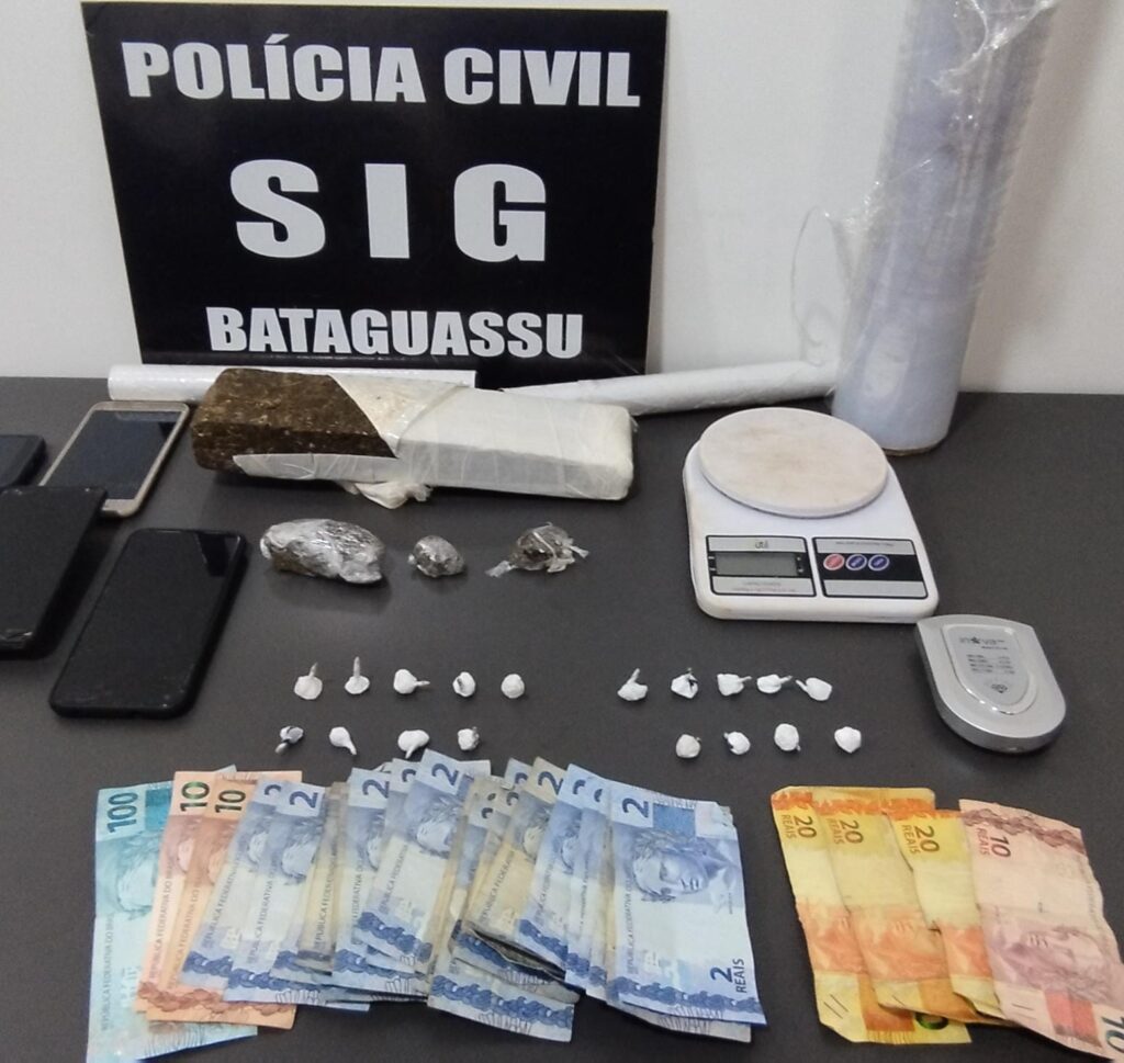 Polícia Civil fecha ponto de drogas em Bataguassu e prende dois em flagrante por tráfico envolvendo adolescentes