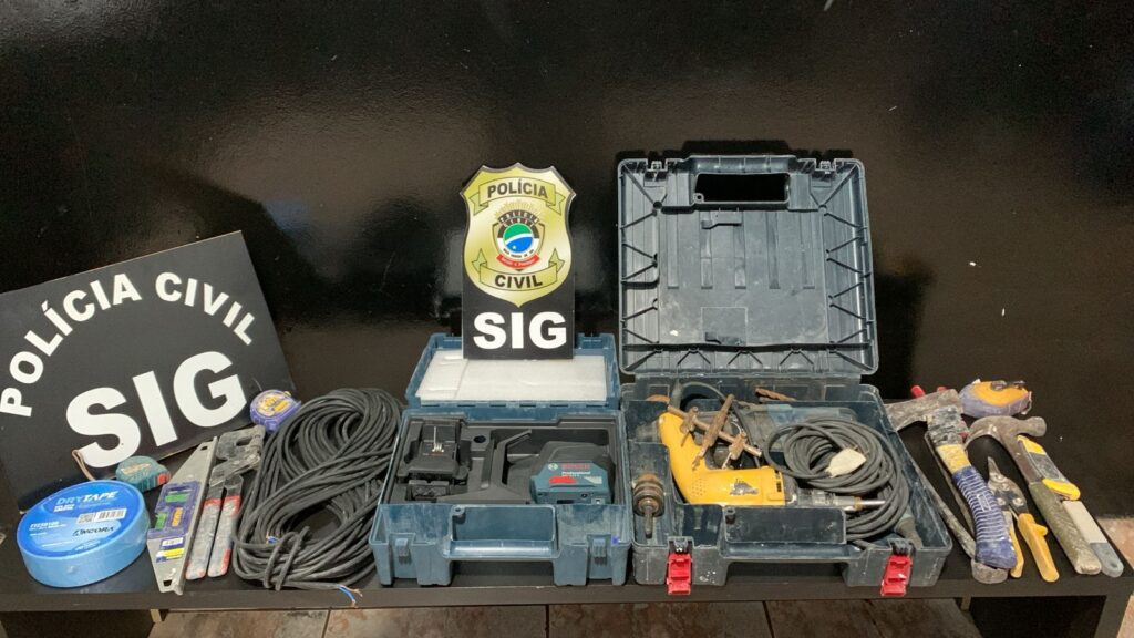 Em Nova Andradina, Polícia Civil identifica autores de furto em uma construção e recupera os objetos subtraídos