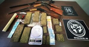 Polícias Civil e Militar prendem homem por tráfico de drogas e posse ilegal de arma de fogo em Fátima do Sul