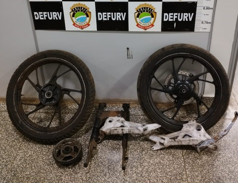 Polícia Civil recupera peças de motocicleta furtada e identifica o autor do crime em Campo Grande