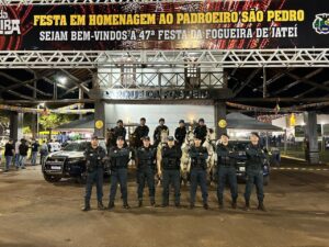 PMMS garante a segurança na 47ª Festa da Fogueira em Jateí