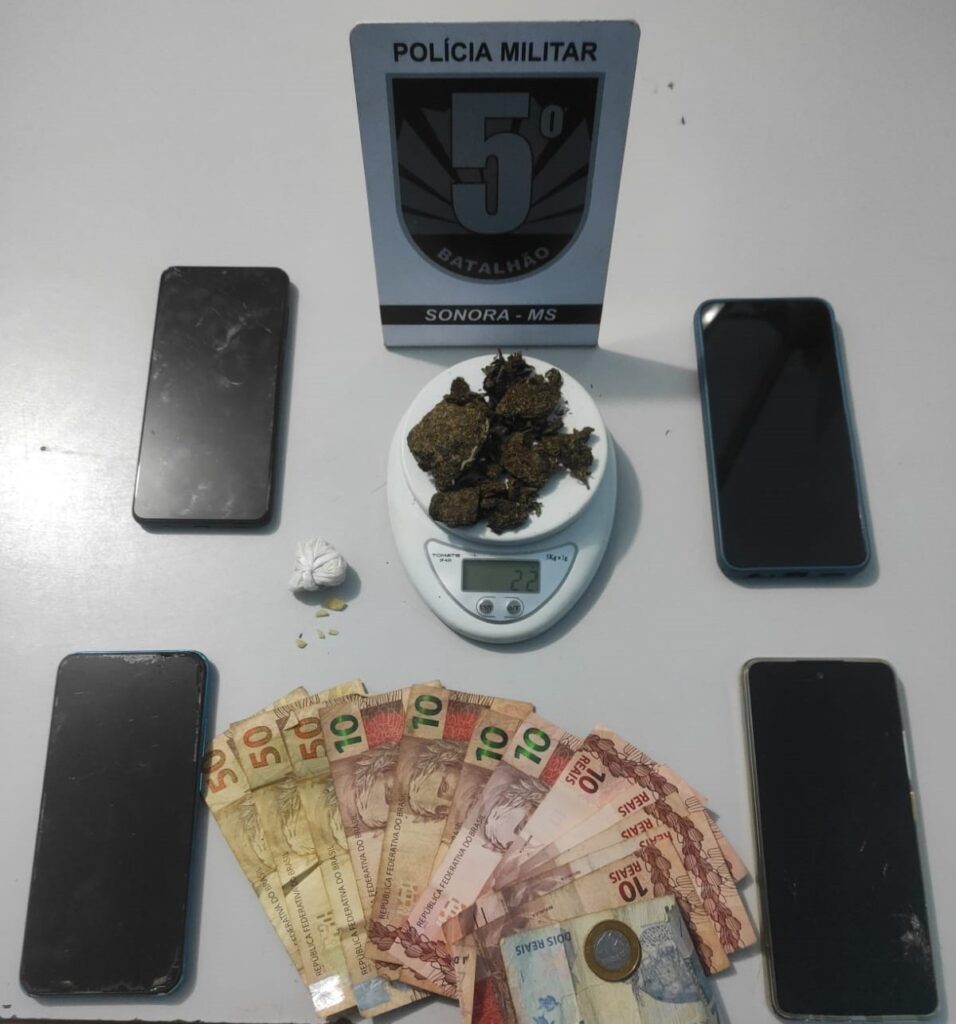 Polícia Militar prende jovem por tráfico de drogas em Sonora