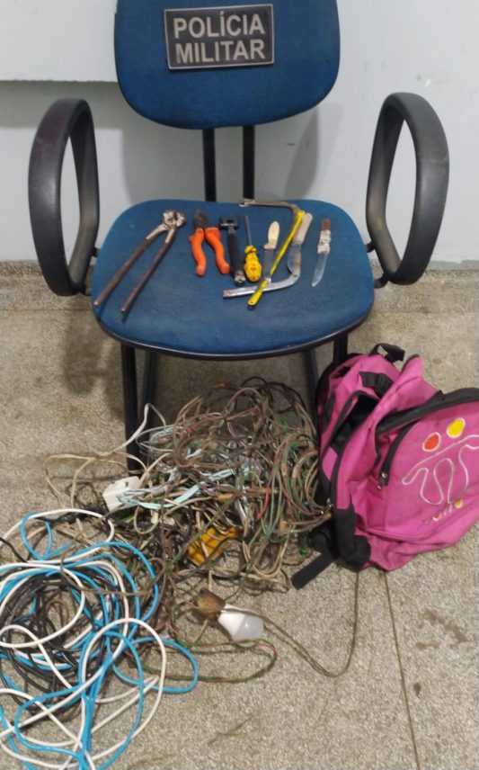 Durante ronda, radiopatrulha da PMMS prende homem e recupera material de furto